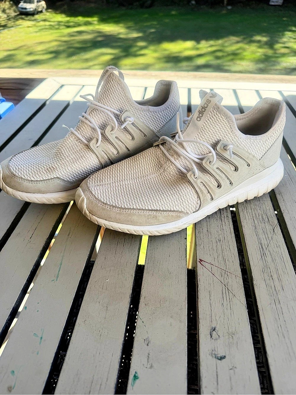 adidas Tubular Radial Clear Brown Beige Sneakers